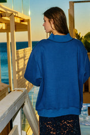 Blue Child of God Embroidered Sweatshirt