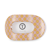 Flat Round Hair Clip | Large | Sunny Days Ahead showing rounded oval shape