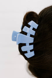 Classic Hair Clip | Medium | Clear Skies showing solid soft powder blue