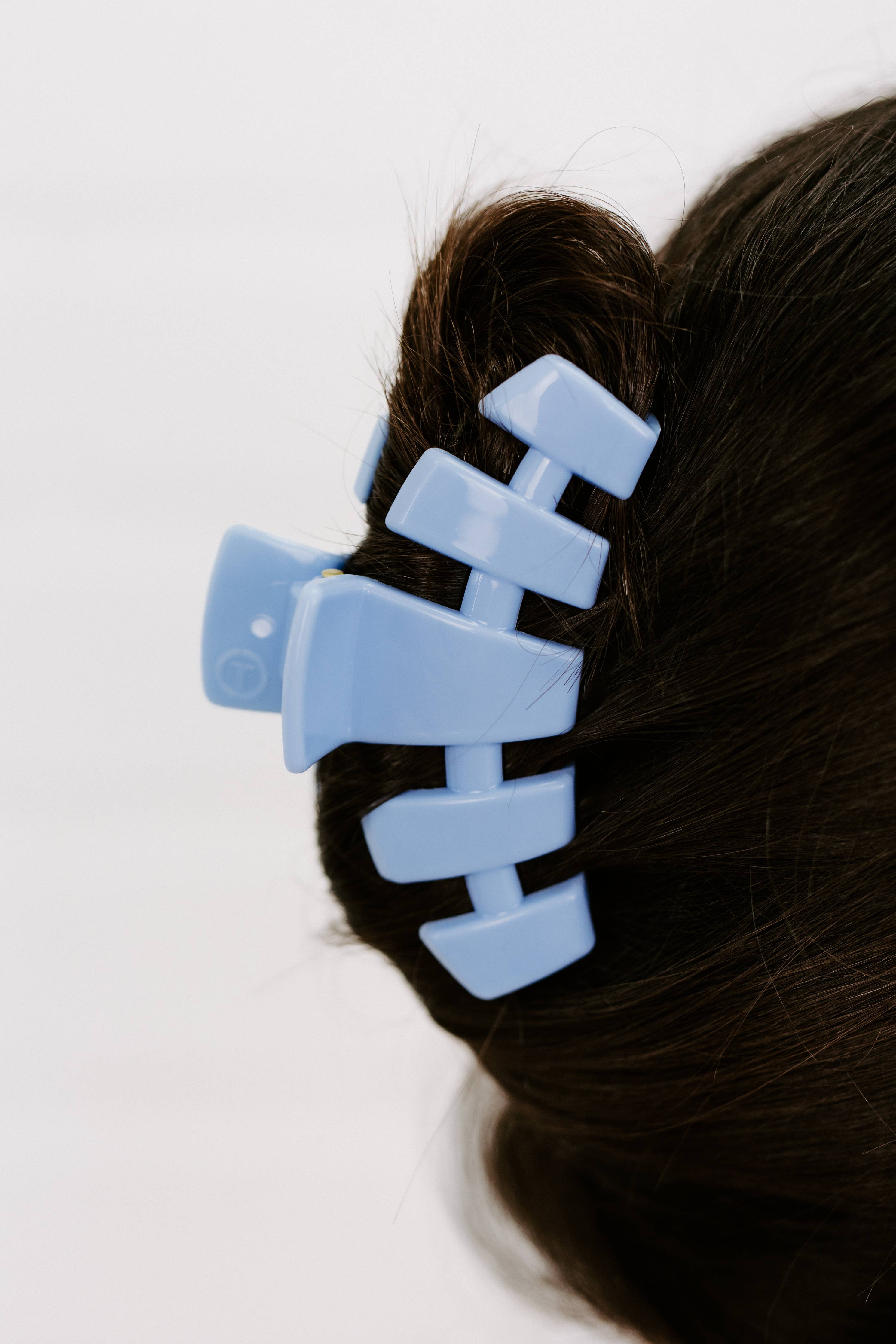 Classic Hair Clip | Medium | Clear Skies showing solid soft powder blue