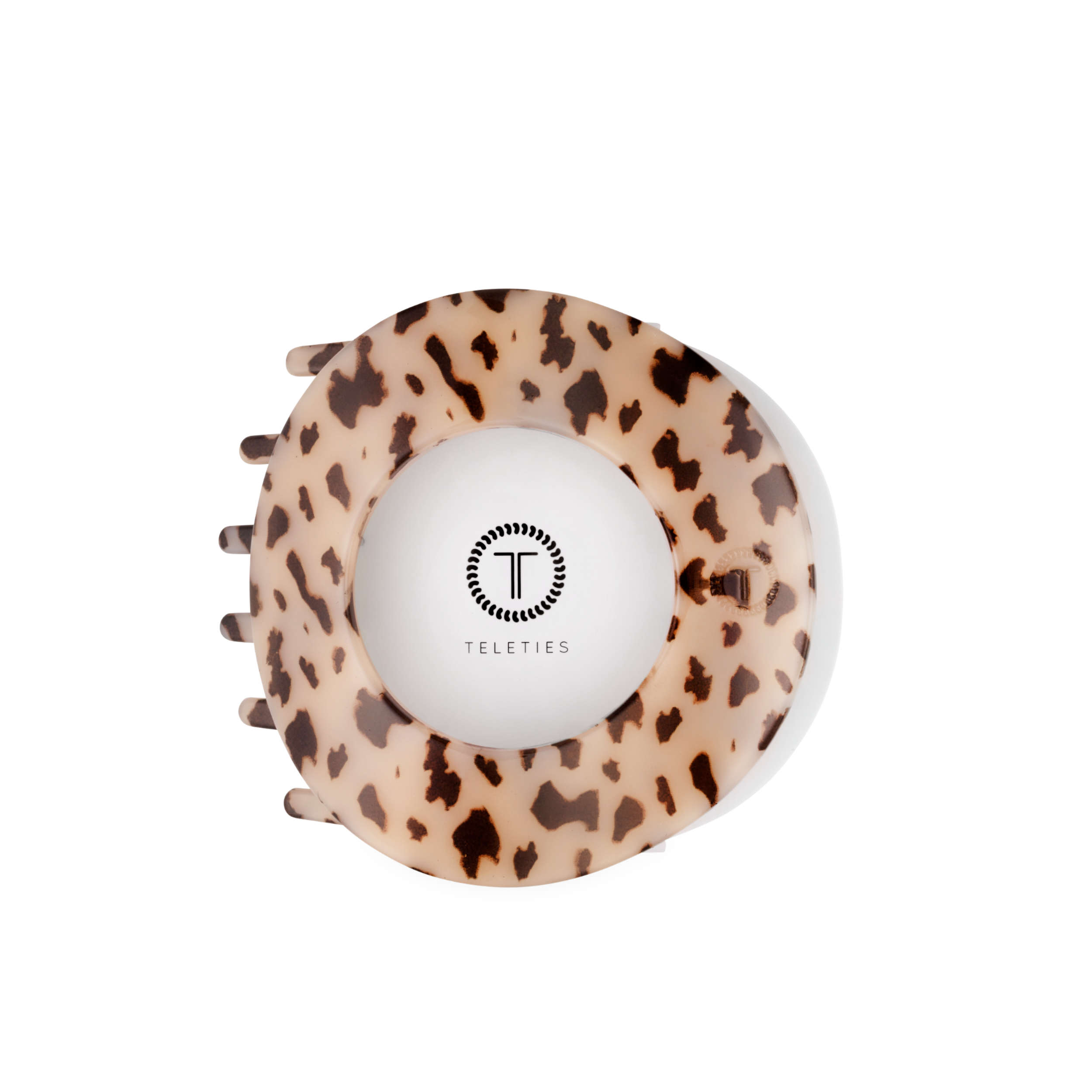 Flat Circle Hair Clip | Large | Blonde Tortoise
