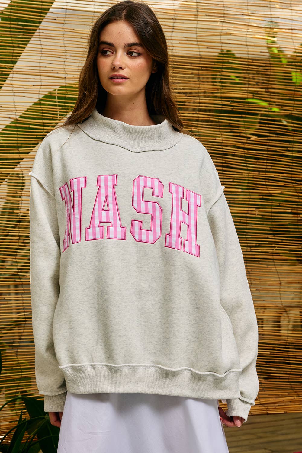 Nash Embroidered Mockneck Sweatshirt