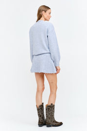 Maude Blue Knit Skirt