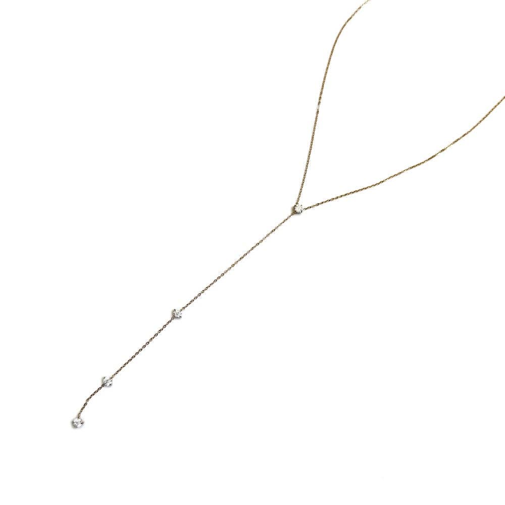 Gold Sparkle Y Necklace