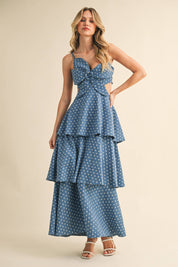 Floral Polka Dot Maxi Dress
