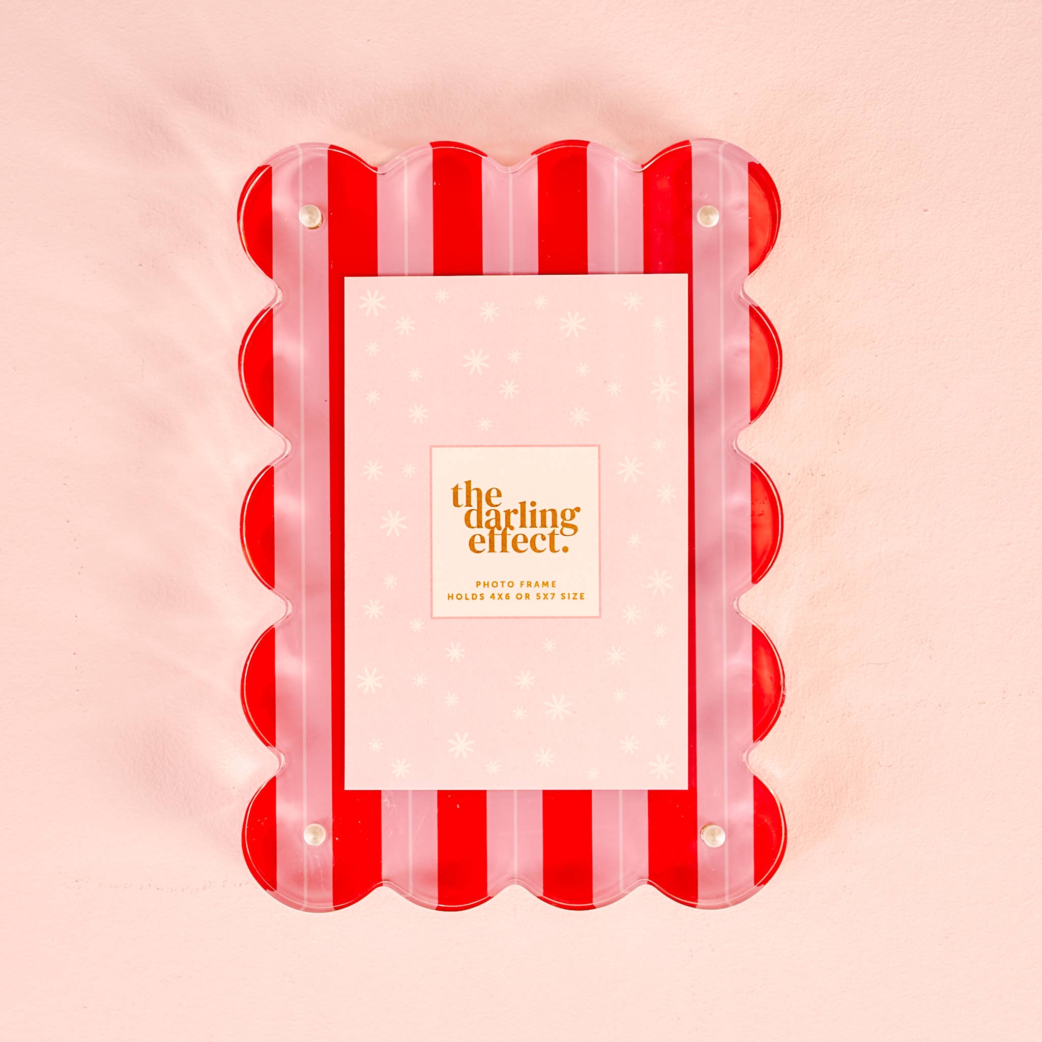 Rectangular Peppermint Rectangle Scalloped Acrylic Frame-Peppermint Stripes – Ninety Nine Boutique