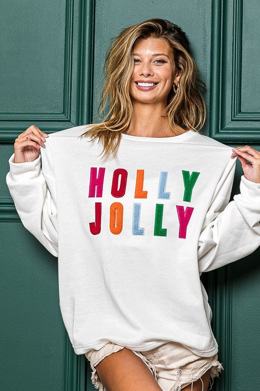 White Holly Jolly Sweatshirt