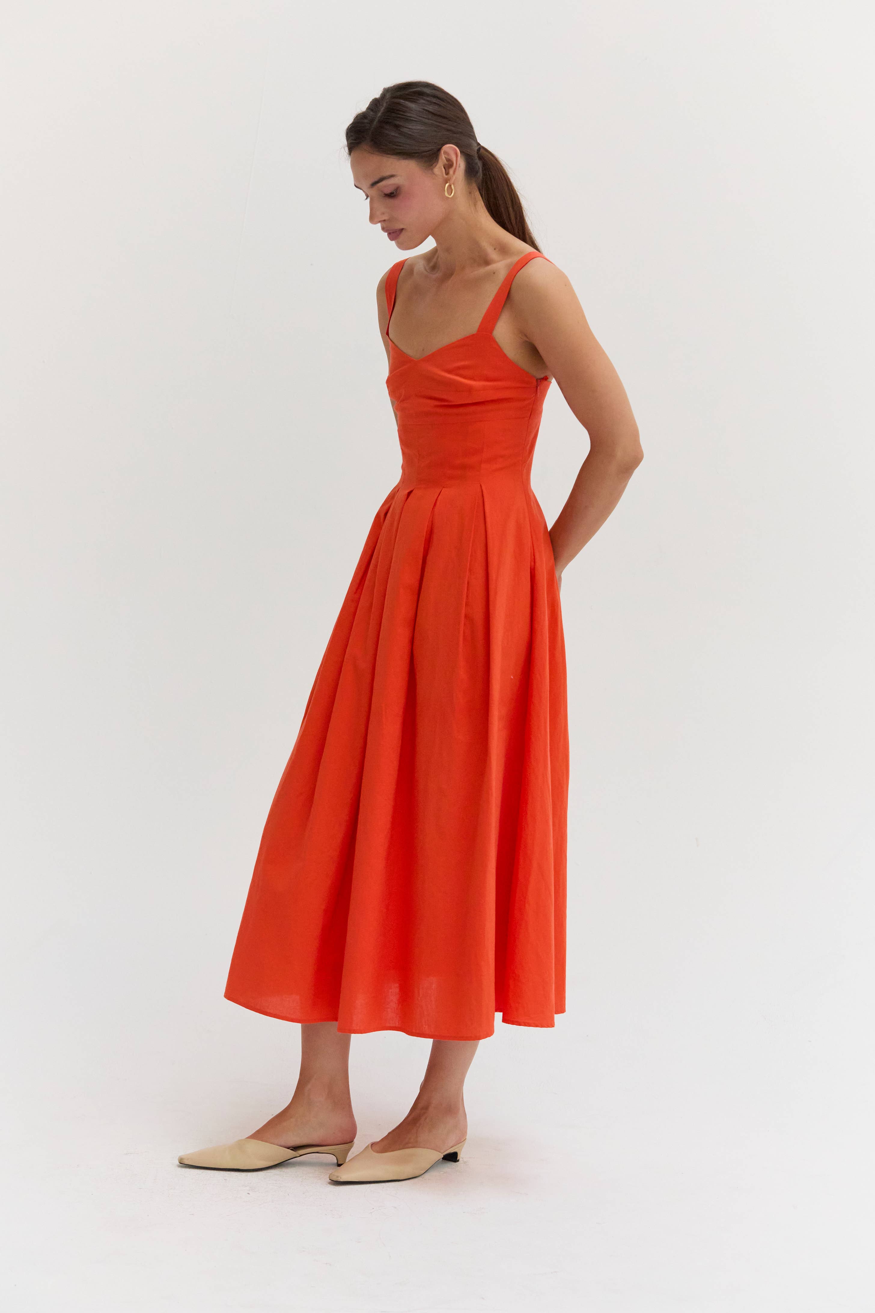 Red Valerie Fit And Flare Dress
