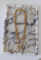 Gold Mixed Link Chain Necklace