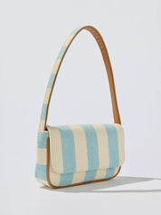 Blue & White Stripe Shoulder Purse