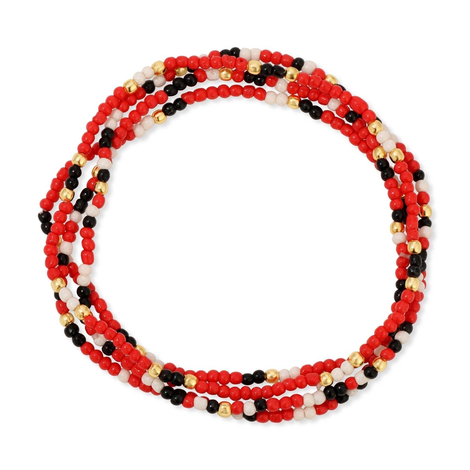 Stretch Seed Assorted Bead GAME DAY Bracelets