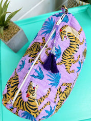 Cosmetics Bag | Quilted Makeup Bags | Toiletry Bag  | Tigers