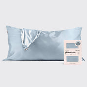 Blue Satin Pillowcase - King