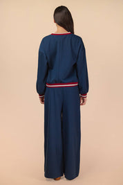 Navy Color Band Detail Comfy Set