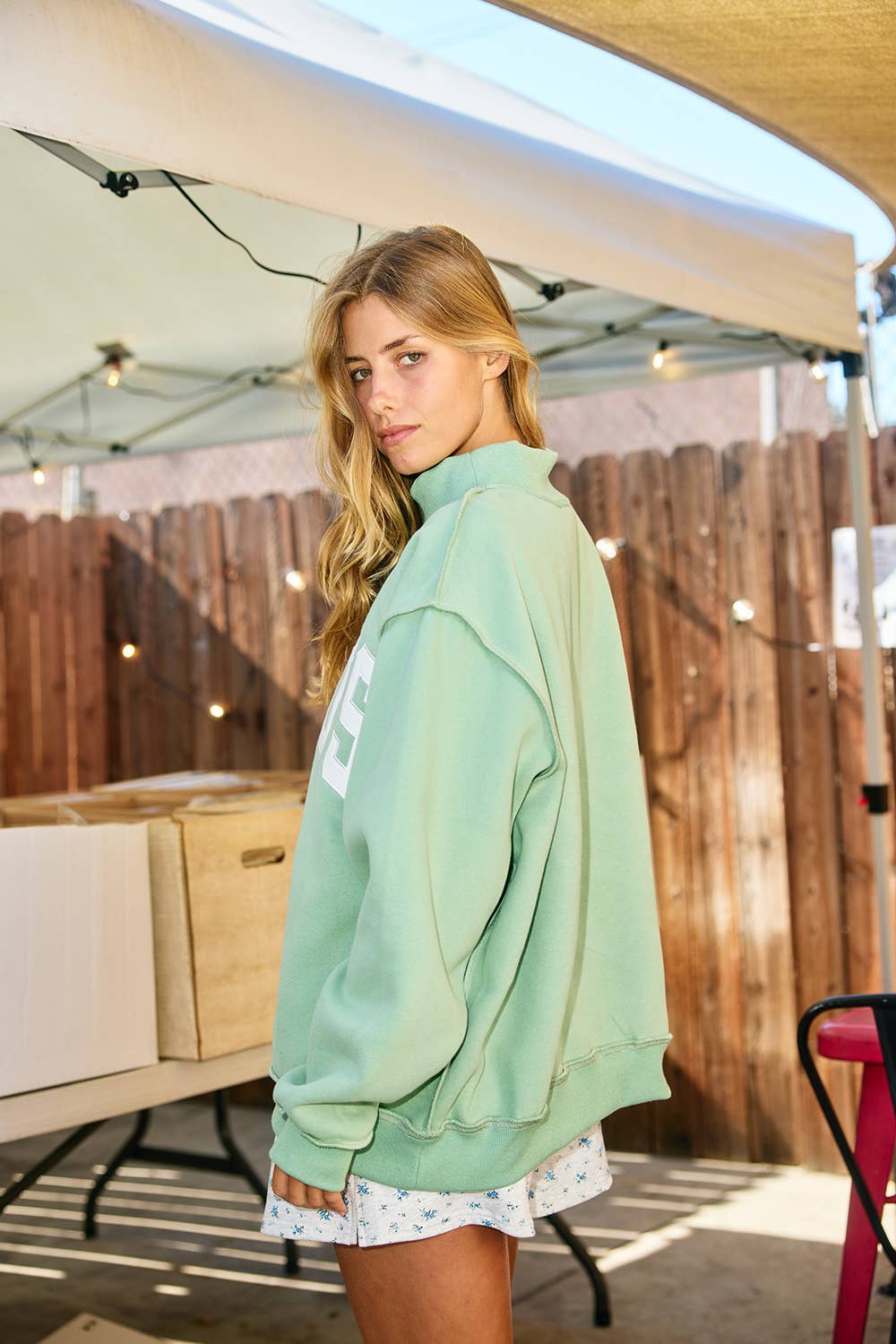 Green Jesus Mockneck