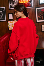 Red Gingham Jesus Mockneck