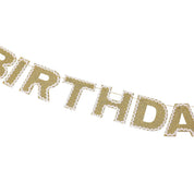 Happy Birthday Gold Reusable Banner — view 5