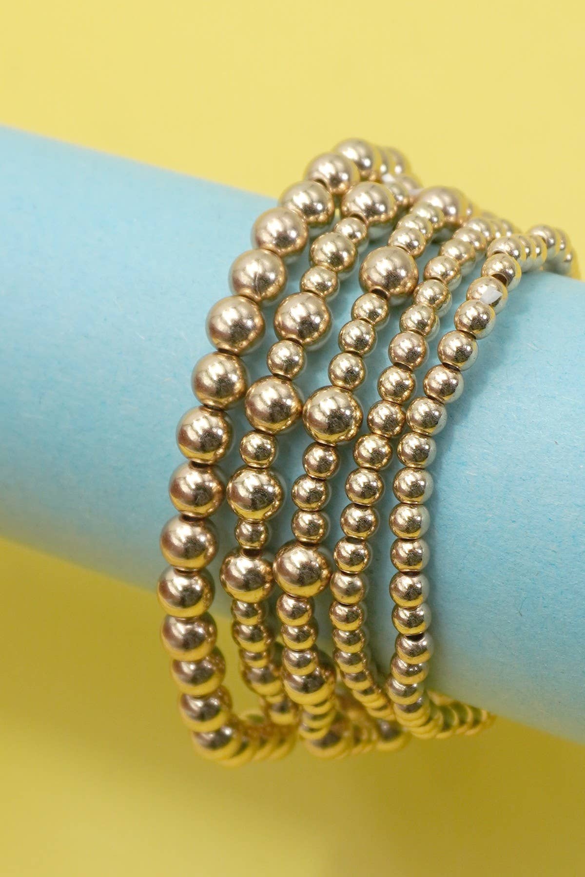 Gold Layered Ball Bead Bracelet