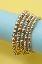 Gold Layered Ball Bead Bracelet