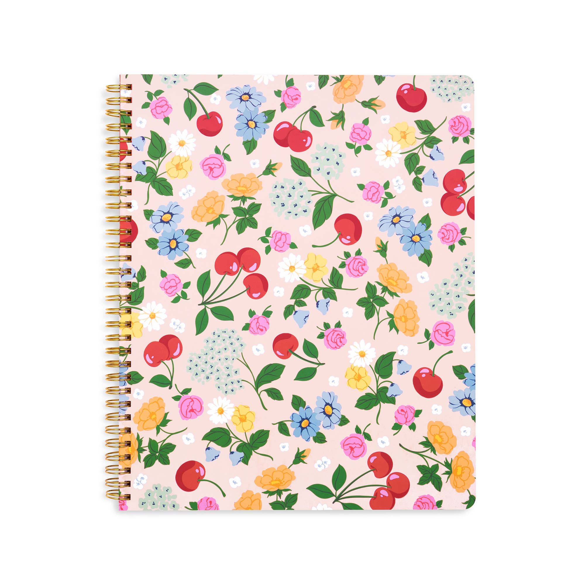 Rough Draft Large Notebook, Flowers and Fruit