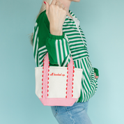 Pink All Booked Up Mini Boat Tote at Ninety Nine Boutique, view 2