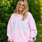 Pink Camo Sweatshirt Lulu Mac in a relaxed fit