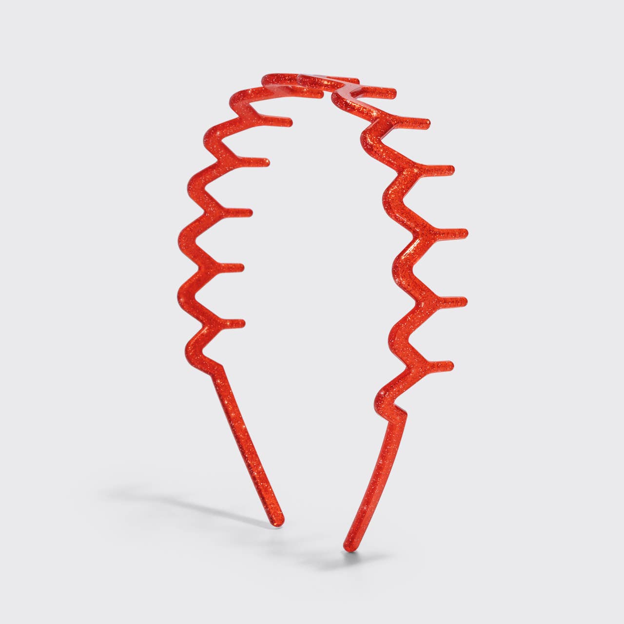Recycled Plastic Zigzag Headbands 2pc Set - Gold & Red