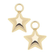 Gold Puffy Star Huggie Charm — accessory for necklaces, bracelets, and earrings!