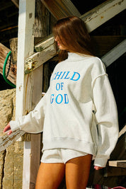 Gray Child of God Embroidered Sweatshirt