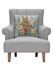 Floral Egg Bunny Hook Pillow