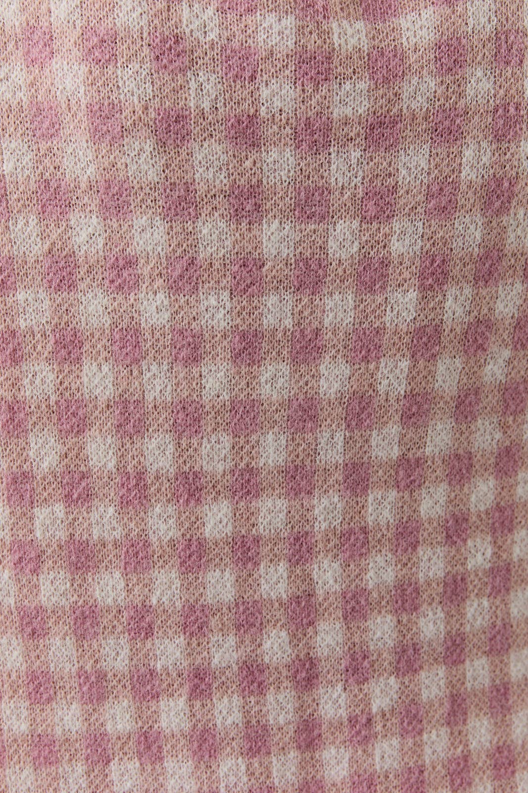 Pink Gingham Sweater