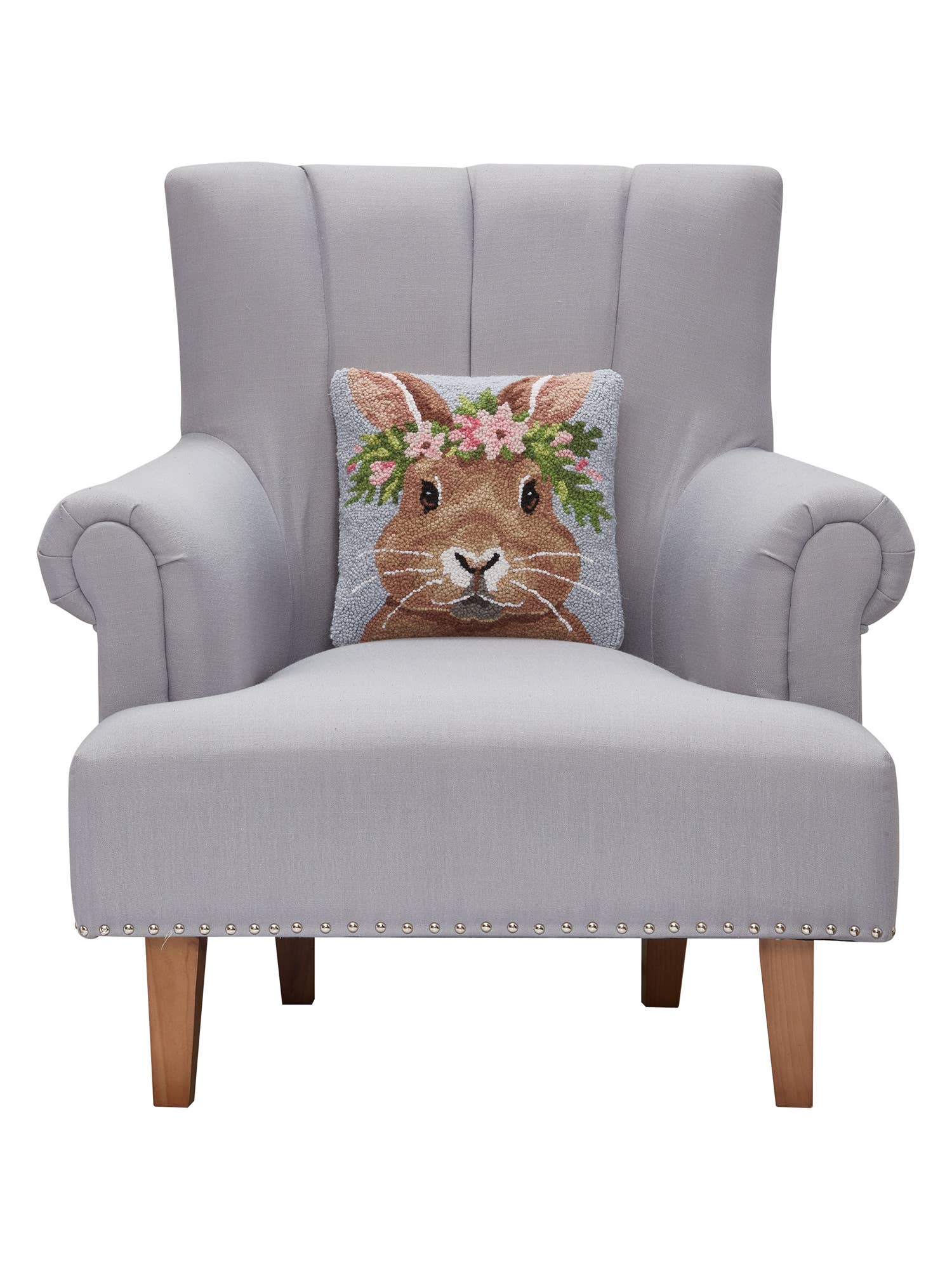Bunny w/Crown Hook Pillow