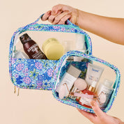 Clearly Chic Cosmetic Bag Set-Coastal Cove