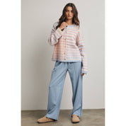 Pastel Multi Color Button Up Cardigan