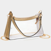 Transparent Hand Bag / Baguette Bag / Crossbody Bag
: Gold
