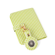 Green Gingham AirTag Keychain