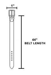 Black & Gold Metallic Crescent Buckle Leather Belt