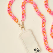 Pink & Orange Crossbody Phone Chain