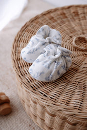 Blue Booties Toile De Jouy