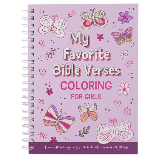 Coloring Book Favorite Bible Verses for Girls Wirebound