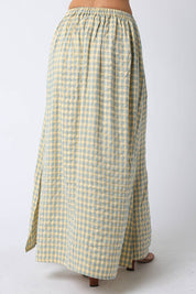 Blue & Yellow Gingham Skirt