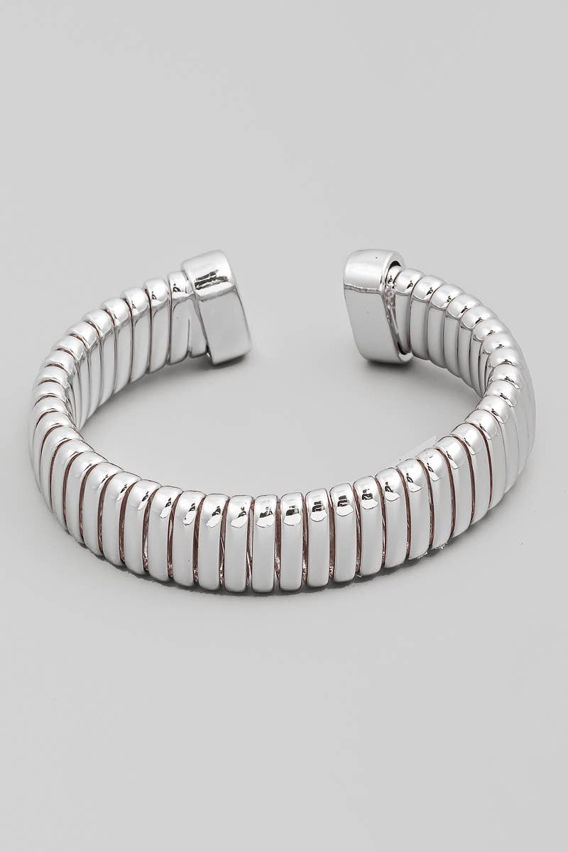 Flat Metallic Coil Bracelet