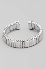 Flat Metallic Coil Bracelet