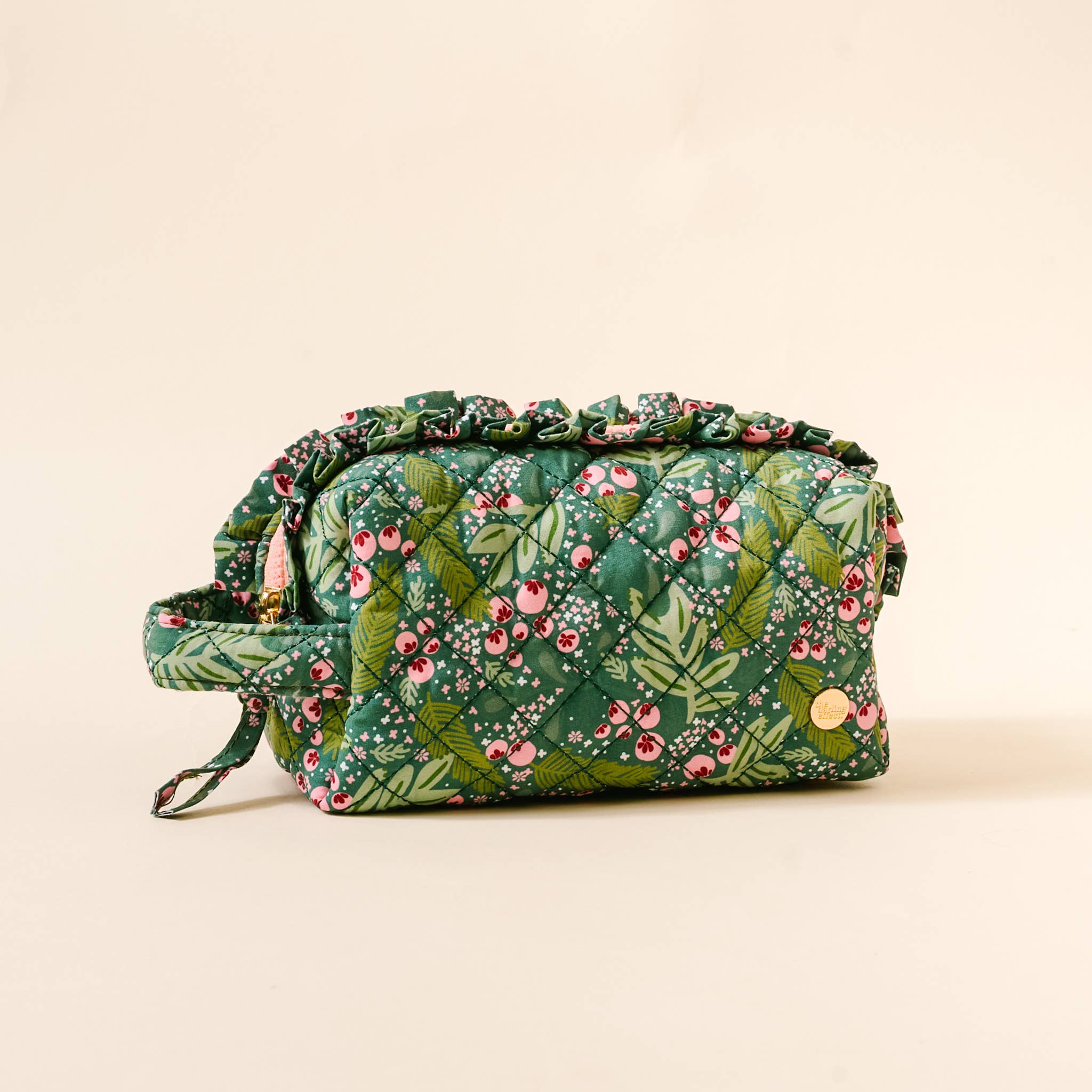 Essentials Quilted Cosmetic Pouch-Jolly Sprig