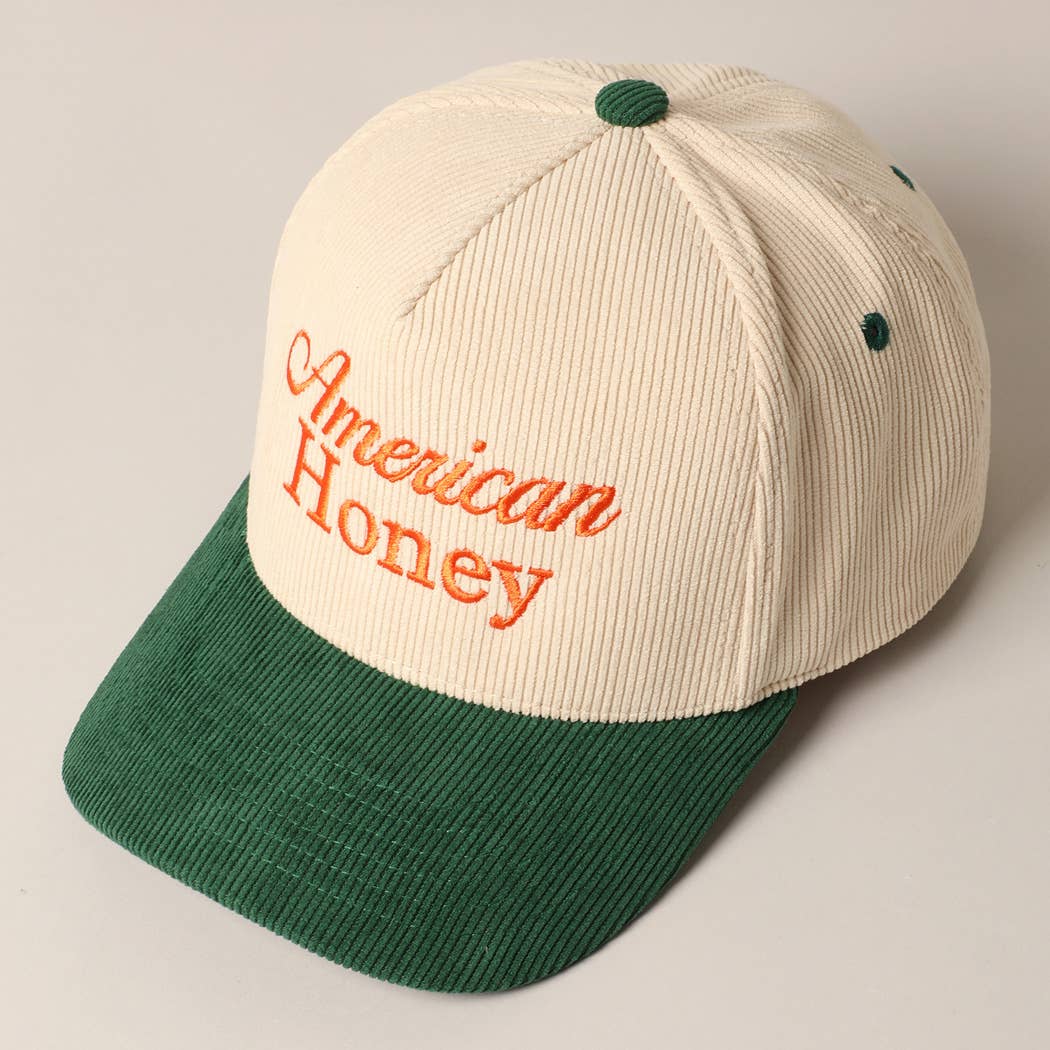 American Honey Corduroy Trucker Baseball Cap