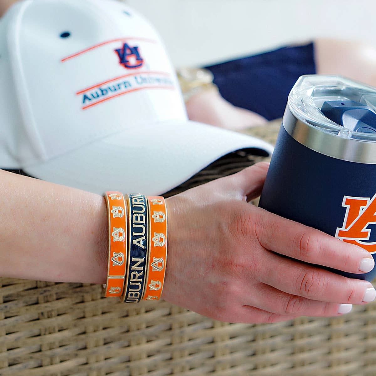 Auburn Tigers Enamel Hinge Bangle