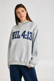 Gray PHIL 4:13 Mockneck