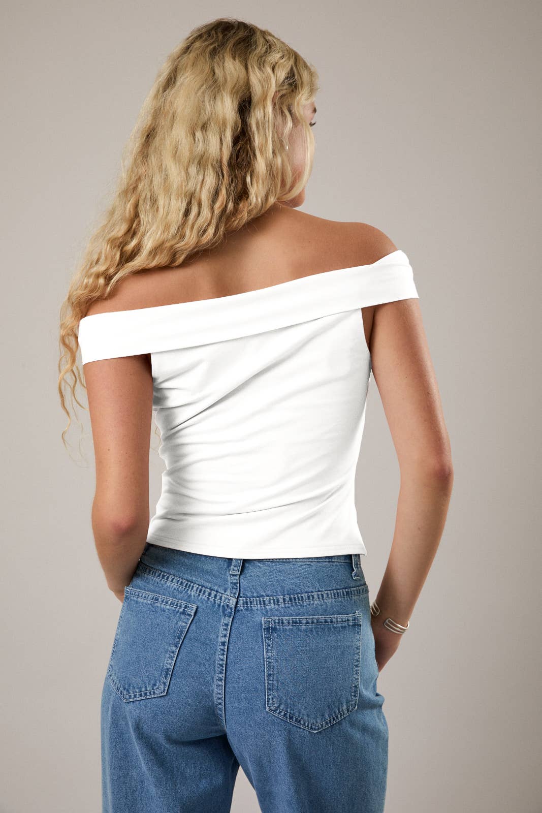 White Off the Shoulder Top
