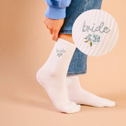 Bride Embroidered Crew Socks