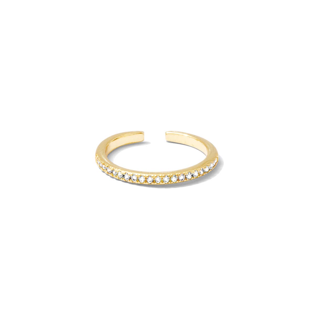 Ultra Delicate Adjustable Pavé Ring